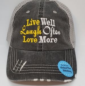 Women's cap, live well laughs often love more